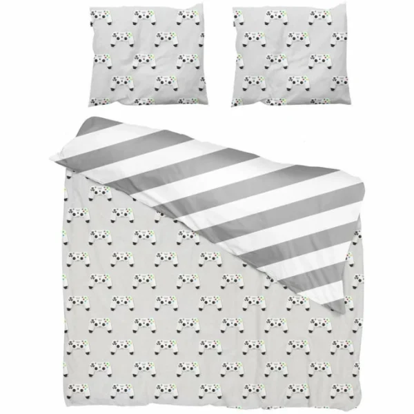 SNURK Gamer Bettwäsche-Set – 135×200 / 80×80 Cm – Grey 3