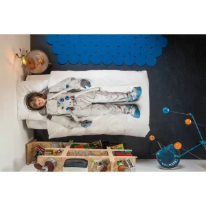 SNURK Astronaut Bettwäsche-Set – 200×220 / 2x80x80 Cm – Weiß Mit Motiv 13