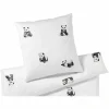 Elegante Panda Bear Kinderbettwäsche Aus Mako-Satin – 100×135 / 40×60 Cm – Weiss 16