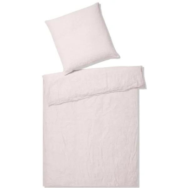 Elegante Breeze Kinderbettwäsche Aus Halbleinen – 100×135 / 40×60 Cm – Rose 1