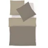 Fleuresse Lech W Wendebettwäsche-Set Aus Flanell – 135×200 / 80×80 Cm – Taupe-beige 7