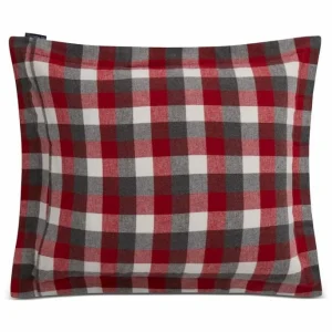 LEXINGTON Checked Cotton Flanell Kopfkissen-Bezug – 40×40 Cm – Red/dark Gray 9