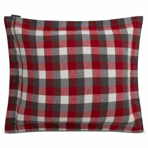 LEXINGTON Checked Cotton Flanell Kopfkissen-Bezug – 40×40 Cm – Red/dark Gray 3