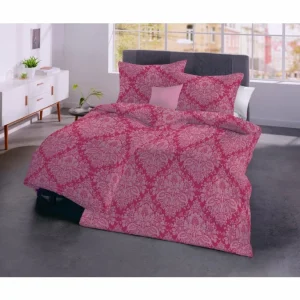 Fleuresse Lech Bettwäsche-Set Aus Flanell – 155×200 / 80×80 Cm – Rot 7