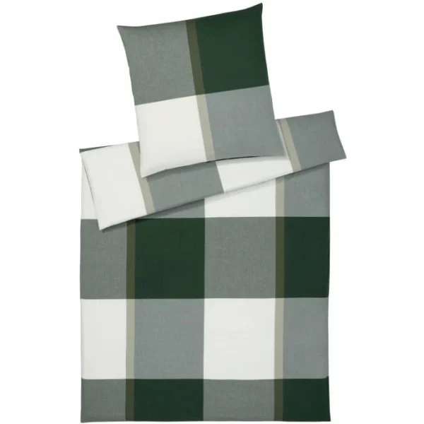 Elegante Berkeley Bettwäsche-Set Aus Soft-Flanell – 155×220 / 80×80 Cm – Green 1